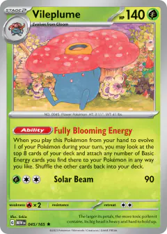 Vileplume Rare card from 151