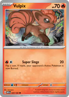 Vulpix Common card from 151