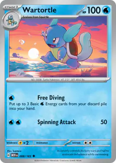 Wartortle Uncommon card from 151
