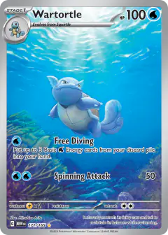 Wartortle Illustration Rare card from 151