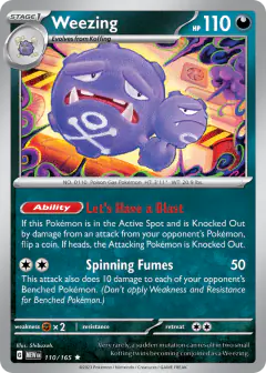 Weezing Rare card from 151