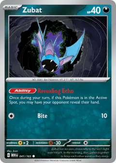 Zubat Common card from 151