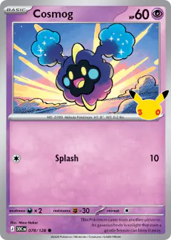 Cosmog Common card from 30th Celebration