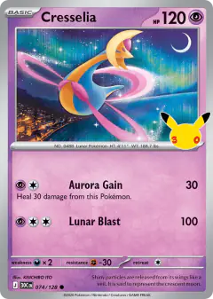 Cresselia Common card from 30th Celebration