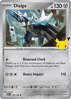Dialga Rare card from 30th Celebration