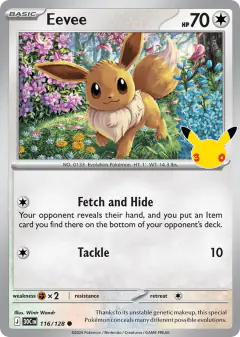 Eevee Common card from 30th Celebration