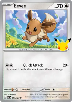 Eevee Common card from 30th Celebration