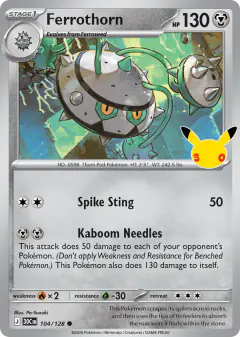 Ferrothorn Common card from 30th Celebration