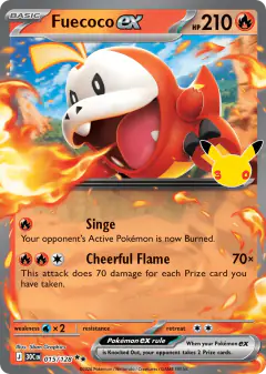 Fuecoco ex Double Rare card from 30th Celebration