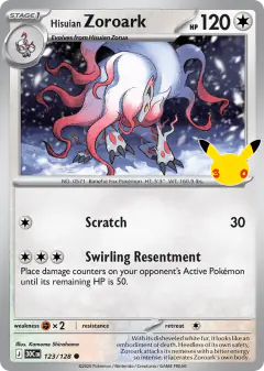 Hisuian Zoroark Common card from 30th Celebration