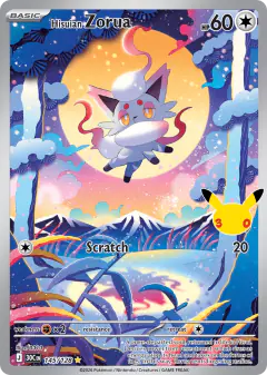 Hisuian Zorua Illustration Rare card from 30th Celebration