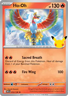 Ho-Oh Rare card from 30th Celebration
