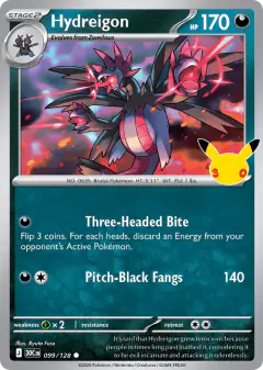 Hydreigon Common card from 30th Celebration