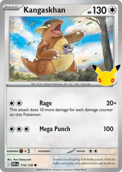 Kangaskhan Common card from 30th Celebration