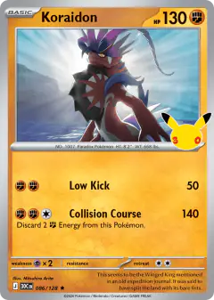 Koraidon Rare card from 30th Celebration