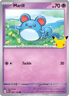Marill Common card from 30th Celebration