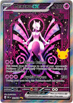 Mewtwo ex Special Illustration Rare card from 30th Celebration