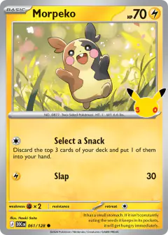 Morpeko Common card from 30th Celebration