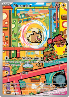 Morpeko Illustration Rare card from 30th Celebration