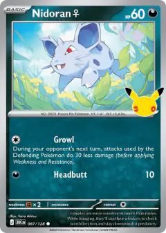 Nidoran ♀ Common card from 30th Celebration