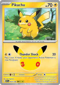 Pikachu Pikachu Rare card from 30th Celebration
