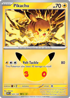 Pikachu Pikachu Rare card from 30th Celebration