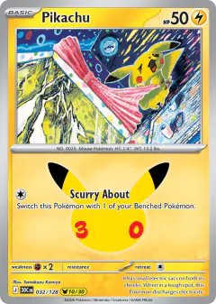 Pikachu Pikachu Rare card from 30th Celebration
