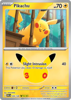 Pikachu Pikachu Rare card from 30th Celebration