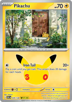 Pikachu Pikachu Rare card from 30th Celebration