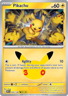 Pikachu Pikachu Rare card from 30th Celebration