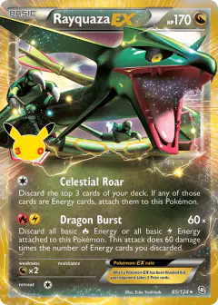Rayquaza-EX Rare Holo EX card from 30th Celebration