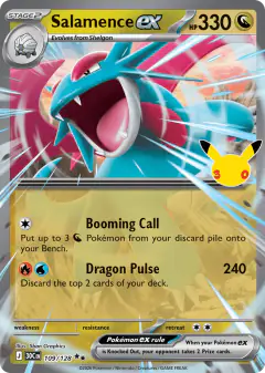 Salamence ex Double Rare card from 30th Celebration