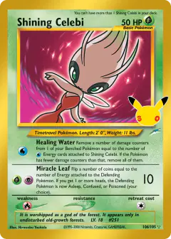Shining Celebi Rare Secret card from 30th Celebration