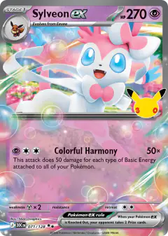 Sylveon ex Double Rare card from 30th Celebration