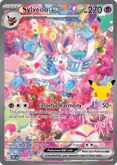 Sylveon ex Special Illustration Rare card from 30th Celebration