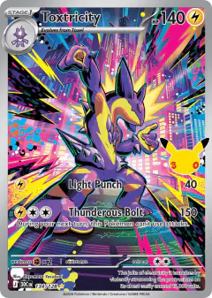 Toxtricity Illustration Rare card from 30th Celebration