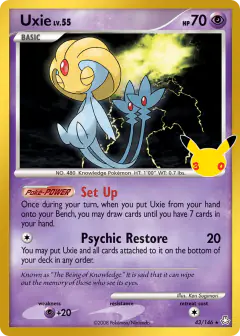 Uxie Rare card from 30th Celebration