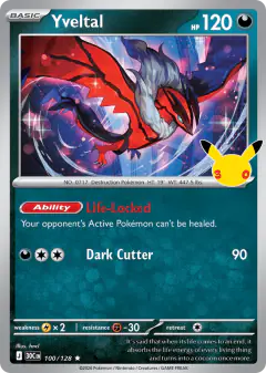 Yveltal Rare card from 30th Celebration