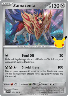 Zamazenta Rare card from 30th Celebration