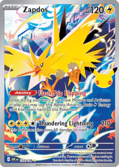 Zapdos Illustration Rare card from 30th Celebration