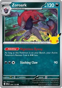 Zoroark Common card from 30th Celebration