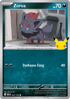 Zorua Common card from 30th Celebration
