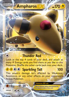Ampharos-EX Rare Holo EX card from Ancient Origins