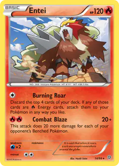 Entei Rare card from Ancient Origins