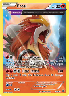 Entei Rare Holo card from Ancient Origins