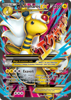 M Ampharos-EX Rare Ultra card from Ancient Origins