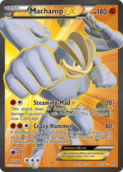 Machamp-EX Rare Ultra card from Ancient Origins