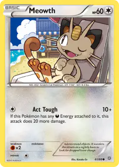 Meowth Common card from Ancient Origins