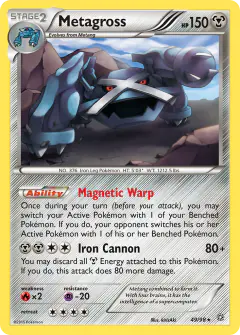 Metagross Rare card from Ancient Origins