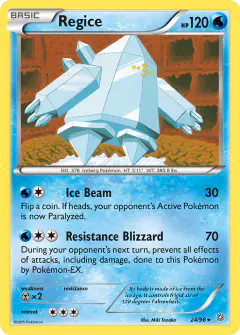Regice Rare card from Ancient Origins